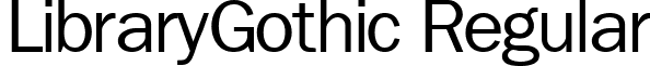 LibraryGothic Regular font - librarygothic.ttf