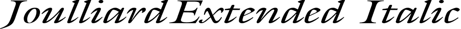 JoulliardExtended Italic font - joulliardextendeditalic.ttf