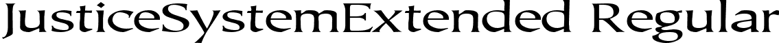 JusticeSystemExtended Regular font - justicesystemextended.ttf