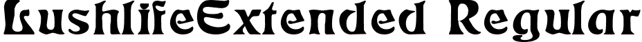 LushlifeExtended Regular font - lushlifeextended.ttf