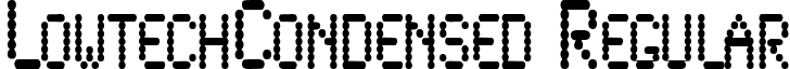 LowtechCondensed Regular font - lowtechcondensed.ttf