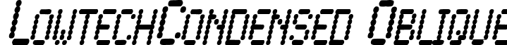 LowtechCondensed Oblique font - lowtechcondensedoblique.ttf