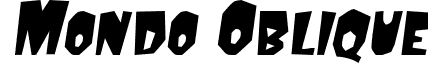 Mondo Oblique font - mondooblique.ttf