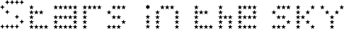 Stars in the sky font - stars_in_the_sky.ttf