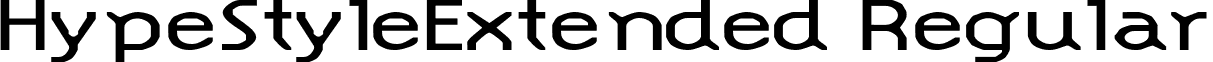 HypeStyleExtended Regular font - hypestyleextended.ttf