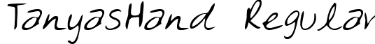 TanyasHand Regular font - handwriting-markertanyashand-regular.ttf