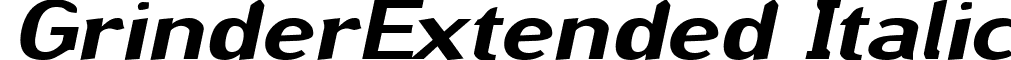 GrinderExtended Italic font - grinderextendeditalic.ttf