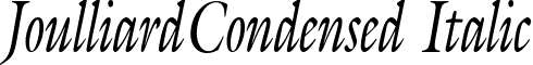 JoulliardCondensed Italic font - joulliardcondenseditalic.ttf