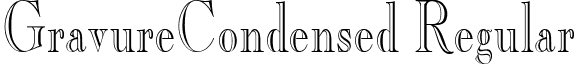 GravureCondensed Regular font - gravurecondensed.ttf