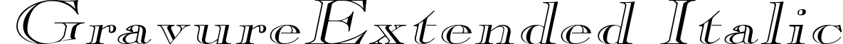 GravureExtended Italic font - gravureextendeditalic.ttf