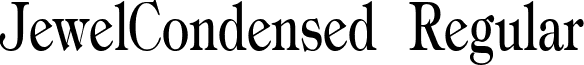 JewelCondensed Regular font - jewelcondensed.ttf