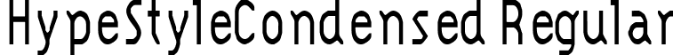 HypeStyleCondensed Regular font - hypestylecondensed.ttf