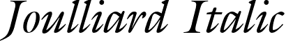 Joulliard Italic font - joulliarditalic.ttf