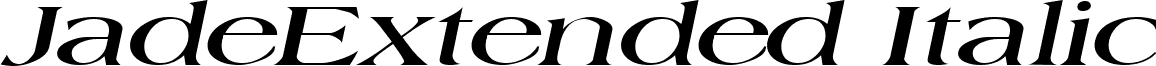 JadeExtended Italic font - jadeextendeditalic.ttf