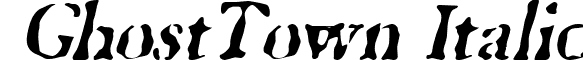 GhostTown Italic font - ghosttownitalic.ttf