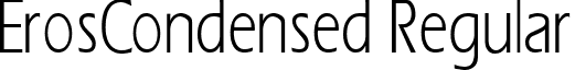 ErosCondensed Regular font - eroscondensed.ttf