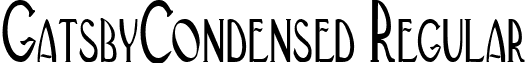 GatsbyCondensed Regular font - gatsbycondensed.ttf