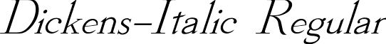 Dickens-Italic Regular font - dickens-italic.ttf