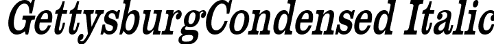 GettysburgCondensed Italic font - gettysburgcondenseditalic.ttf