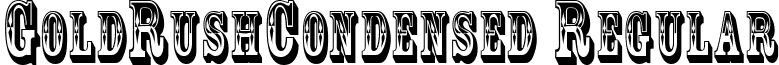 GoldRushCondensed Regular font - goldrushcondensed.ttf