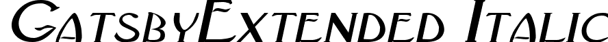 GatsbyExtended Italic font - gatsbyextendeditalic.ttf