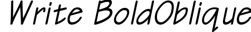Write BoldOblique font - Write BoldOblique.ttf