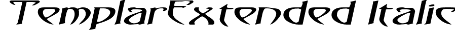 TemplarExtended Italic font - templarextendeditalic.ttf