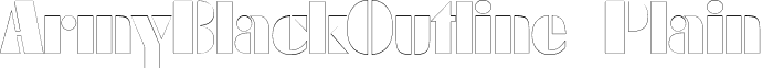 ArmyBlackOutline Plain font - armyblackoutlineplain.ttf