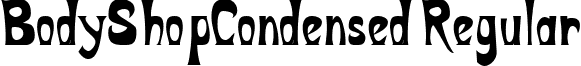 BodyShopCondensed Regular font - bodyshopcondensed.ttf