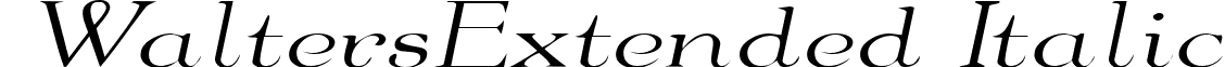 WaltersExtended Italic font - waltersextendeditalic.ttf