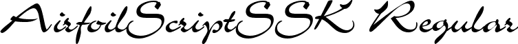 AirfoilScriptSSK Regular font - airfoilscriptsskregular.ttf