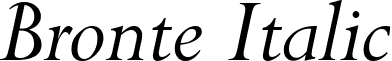 Bronte Italic font - bronteitalic.ttf