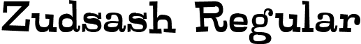 Zudsash Regular font - zudsash.ttf