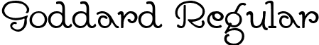 Goddard Regular font - goddard.ttf