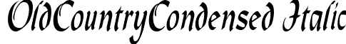 OldCountryCondensed Italic font - oldcountrycondenseditalic.ttf