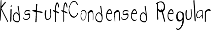 KidstuffCondensed Regular font - kidstuffcondensed.ttf