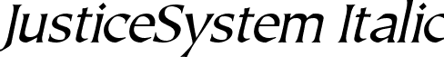 JusticeSystem Italic font - justicesystemitalic.ttf