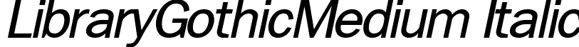 LibraryGothicMedium Italic font - librarygothicmediumitalic.ttf