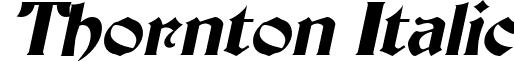 Thornton Italic font - thorntonitalic.ttf