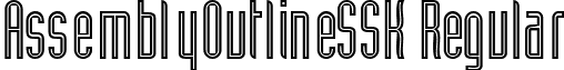 AssemblyOutlineSSK Regular font - techno-scifi-futuristicassemblyoutlinessk-regular.ttf