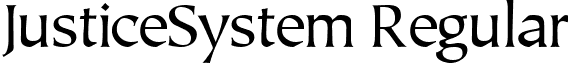 JusticeSystem Regular font - justicesystem.ttf