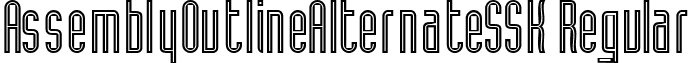 AssemblyOutlineAlternateSSK Regular font - techno-scifi-futuristicassemblyoutlinealternatessk-regular.ttf