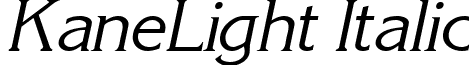 KaneLight Italic font - kanelightitalic.ttf