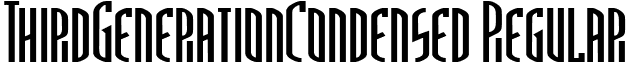 ThirdGenerationCondensed Regular font - thirdgenerationcondensed.ttf