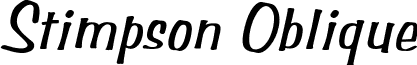 Stimpson Oblique font - stimpsonoblique.ttf