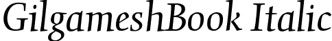 GilgameshBook Italic font - serif-romangilgameshbook-italic.ttf