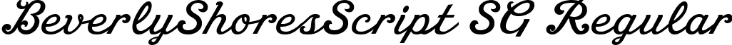 BeverlyShoresScript SG Regular font - beverlyshoresscriptsg.ttf
