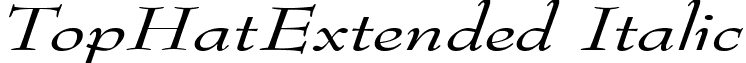 TopHatExtended Italic font - tophatextendeditalic.ttf