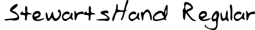 StewartsHand Regular font - handwriting-markerstewartshand-regular.ttf