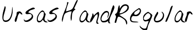 UrsasHand Regular font - handwriting-markerursashand-regular.ttf